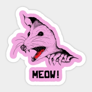 Opossum meow Sticker